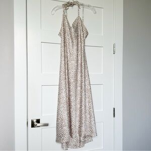 Abercrombie & Fitch Leopard Print Satin Dress
